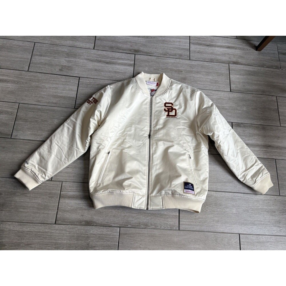 Seager x San Diego Padres Win the West Khaki men’s Size 2XLarge satin jacket